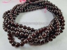 Garnet Smooth Round Beads